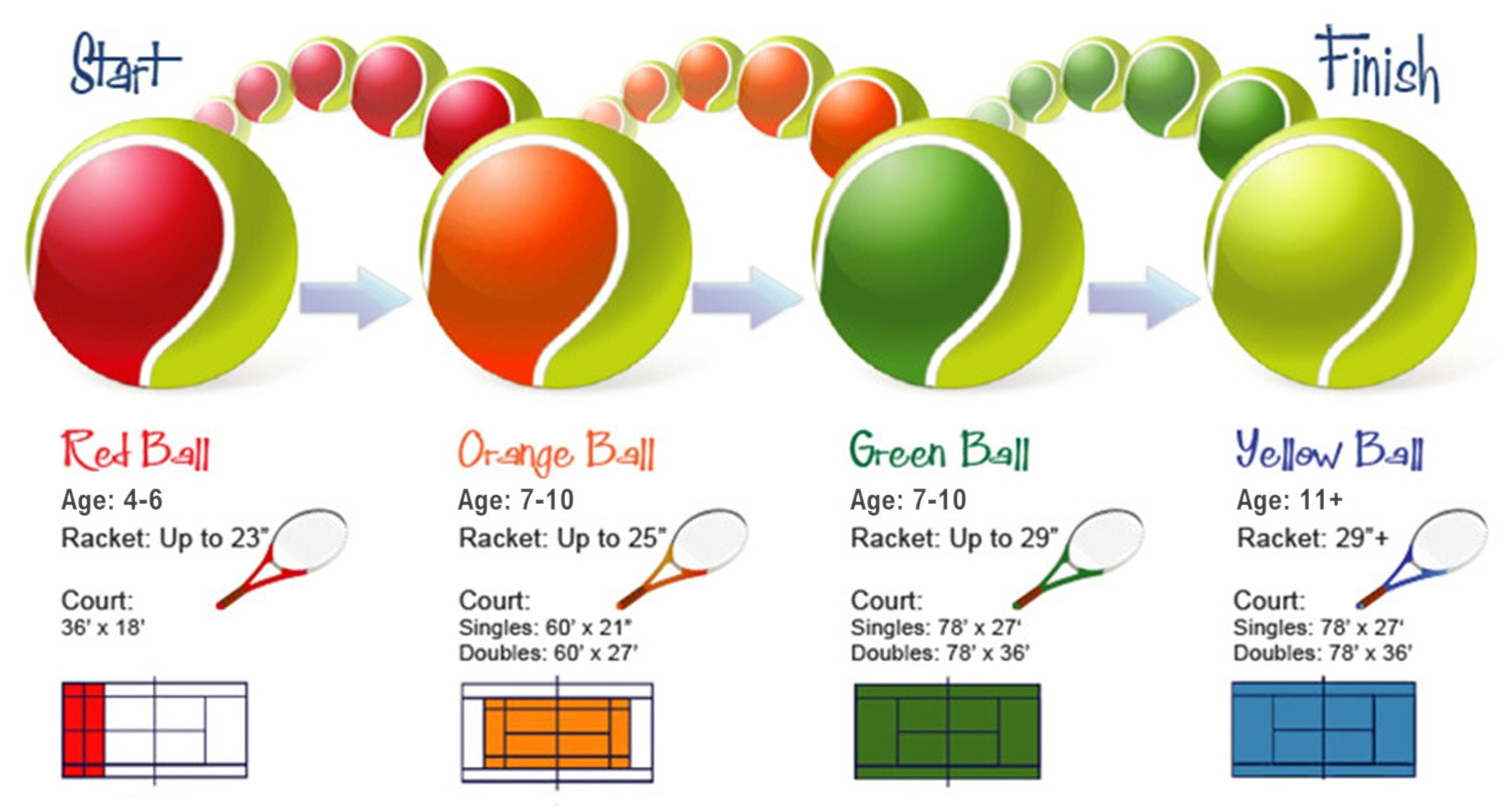 Tennis Racket Progression Junior Beginners 2022-2023 – Port Huron Tennis House- Port Huron and ...